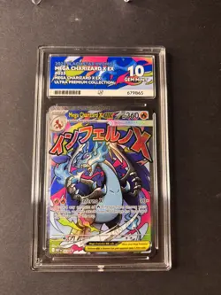 Mega Charizard X EX MEP 023 Black Star Promo Pokemon Card Ace 10 Grade Gem Mint - Image 3