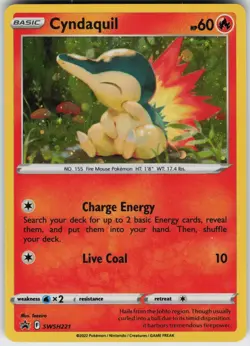 Holo Foil Cyndaquil SWSH221 Promo SWSH: Sword & Shield Promo Cards - Image 1
