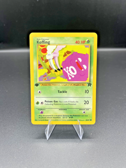 (LP) Koffing 1st ed Team Rocket 58/82 Pokemon TCG Card WOTC a2 - Image 1