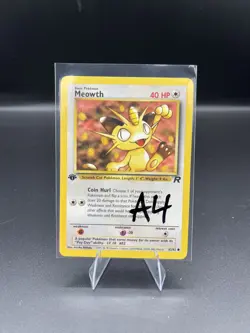 (NM) Meowth 1st ed Team Rocket 62/82 Pokemon TCG Card WOTC a4 - Image 3