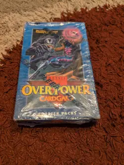 1995 Marvel Overpower Card Game Sealed Booster Box TCG 36 Packs + 2x Bonus Packs - Image 1