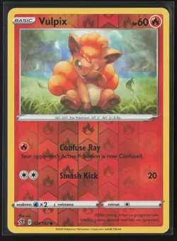 Vulpix Common SWSH02: Rebel Clash 024/192 NM Pokemon Card Reverse Holo - Image 1