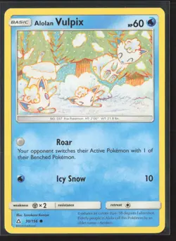 Alolan Vulpix Common SM - Ultra Prism 30/156 NM Pokemon Card - Image 1