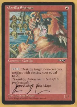 Artist Signed - Gorilla Shaman (Alliances, English) MTG Anthony S. Waters - Image 1
