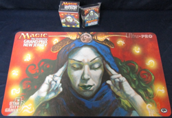 MTG Grand Prix New Jersey 2014 Brainstorm Playmat, Deck Box, & Sleeves - Image 1