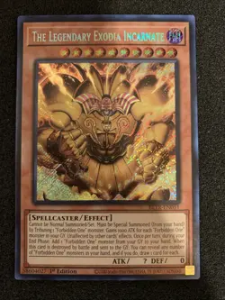 Yu-Gi-Oh! 3x The Legendary EXODIA Incarnate 1st Ed SECRET RARE (BLTR-EN051) - Image 5