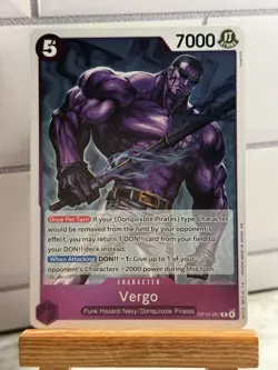 Vergo Rare (R) OP14-061 The Azure Sea's Seven English Foil - Image 1