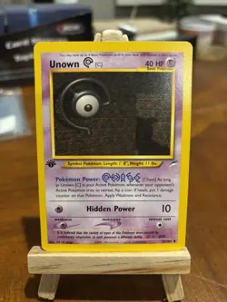 Unown C 1st Edition 57/105 Neo Destiny WOTC Pokemon Card NM - Image 1