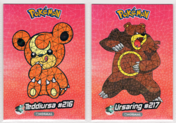 POKEMON - CRYSTAL CARD COLLECTION * TEDDIURSA & URSARING - CRACKED ICE HOLO - Image 1
