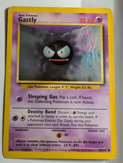 Gastly - 50/102 - Base Set - Pokemon TCG CCG Card - Image 1