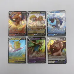 Lot Of 6 Pokemon V Cards Charizard Dragonite Lapras Pikachu Zacian Greedent - Image 1