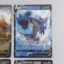 Lot Of 6 Pokemon V Cards Charizard Dragonite Lapras Pikachu Zacian Greedent - Image 4