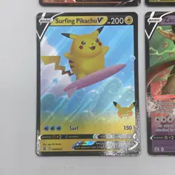 Lot Of 6 Pokemon V Cards Charizard Dragonite Lapras Pikachu Zacian Greedent - Image 5