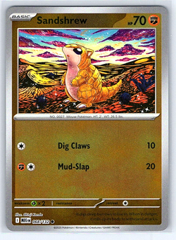 Sandshrew [Reverse Holo] 068/132 Mega Evolution NM or LP Pokemon Card - Image 1