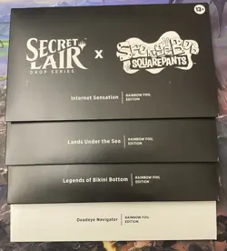 SpongeBob SquarePants MTG Secret Lair Rainbow Foil Bundle + Promo SEALED NEW - Image 1