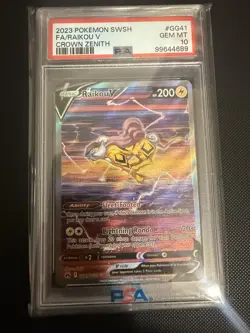 Pokemon Raikou V Crown Zenith Galarian Gallery Full Art PSA 10 - Image 1