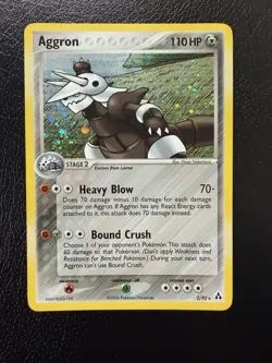 Pokemon TCG Aggron 2/92 Rare Holo Ex Legend Maker LP - Image 1