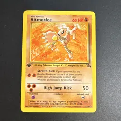 Pokemon TCG Hitmonlee 1st Edition Fossil Rare non holo 22/62 - Image 1