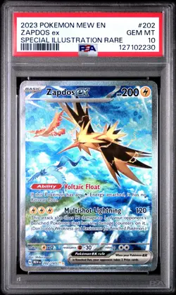 2023 POKEMON MEW EN-151 SPECIAL ILLUSTRATION RARE #202 ZAPDOS EX PSA 10 - Image 1
