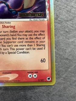 Milotic Delta Species 5/101 Stamped Pokemon EX Dragon Frontiers Reverse Holo LP - Image 4