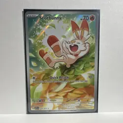 Pokemon TCG Scorbunny 225/217 Scarlet & Violet Holo Illustration Rare 70 HP Bas… - Image 1