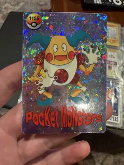 Pokemon Pocket Monsters Vending Prism Holo Vintage Sticker MR. MIME #1155 rare - Image 1