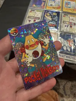 Pokemon Pocket Monsters Vending Prism Holo Vintage Sticker MR. MIME #1155 rare - Image 3