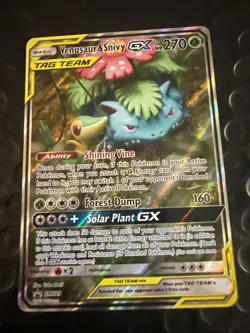 Venusaur and Snivy GX SM229 Pokemon TCG Tag Team Black Star Promo NM PACK FRESH - Image 1