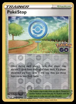PokeStop 068/078 Pokemon GO Reverse Holo Near Mint NM - Image 1
