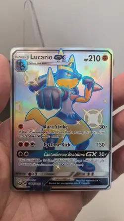 Pokemon TCG Lucario GX SV64/SV94 Full Art Holo Hidden Fates: Shiny Vault NM Mint - Image 3