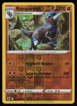 RAMPARDOS 077/189 HOLO RARE ASTRAL RADIANCE POKEMON REVERSE HOLO NM/M - Image 1