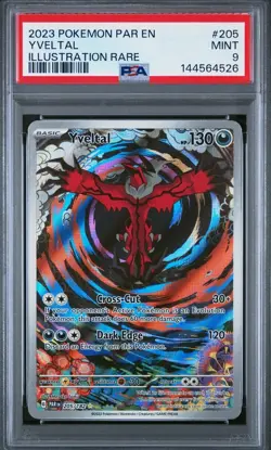 Pokemon - Yveltal 205/182 - Sv04 Paradox Rift Illustration Rare MINT PSA 9 - Image 1