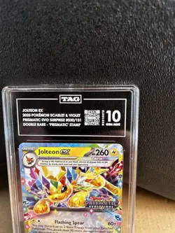 2025 Pokemon Jolteon ex (Stamped) 030/131 Prismatic Evolutions TAG 10 - Image 3