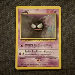 Pokemon TCG Gastly 50/102 Base Set Regular Common WOTC 1999 - Image 1
