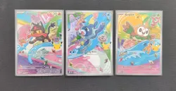 Pokemon First Partner Illustration Collection | Gen 7 Starters | Set Of 3 - Image 1