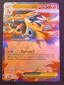 Pokemon TCG Mega Charizard Y Ex MEP #30 Promo Mega Evolutions NM English Holo - Image 1