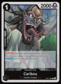 One Piece CCG Caribou OP11-083 A Fist of Divine Speed R Foil English - Image 1