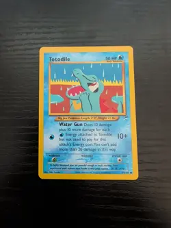 Totodile 85/105 Pokemon TCG Neo Destiny LP+ /NM Vintage 2002 Card - Image 1