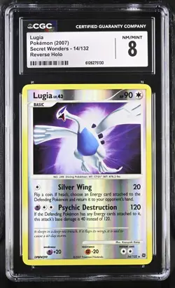 CGC 8 Lugia 2007 Secret Wonders 14/132 Reverse Holo Pokemon Card - Image 1