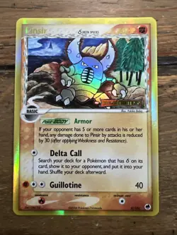 Pinsir Delta Species 9/101 Dragon Frontiers Rev. Holo Rare Pokemon Card. NM-M - Image 1