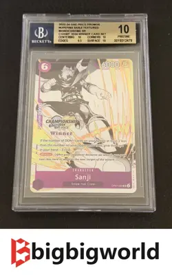 BGS 10 Sanji OP07-064 Championship 2024 Winner Promo One Piece Card Game - Image 1