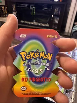 2000 TOPPS Pokemon - Pidgeotto - Stage 2 Die Cut Embossed card EV11 of 12 Nm - Image 2