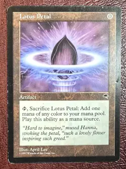 Lotus Petal - MtG Tempest - C294 NM 1997 - Image 2