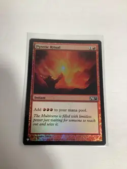 MTG Magic the Gathering Pyretic Ritual M11 Magic 2011 Foil Common #153 M/NM - Image 1