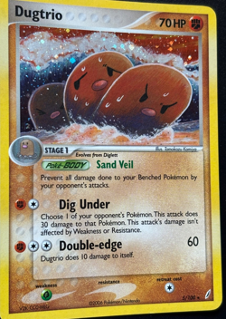Pokemon Dugtrio 5/100 Crystal Guardians Holofoil, pre-owned great condition! - Image 2