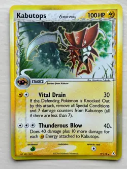 Pokemon -Kabutops (Delta Species) - EX Holon Phantoms 9/110 Holo Rare LP - Image 1