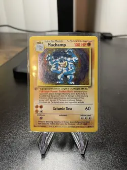 Pokemon TCG Machamp Base Set 8/102 Holo 1st Edition Holo Rare - Image 1