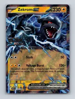 Zekrom ex 034 2025 Pokemon S&V Black Bolt Unova HH Stamped Promo Card NM+ (d) - Image 1