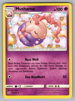 Musharna Uncommon SM - Unified Minds 89/236 Pokemon NM - Image 1