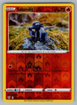 Salandit Common SWSH05: Battle Styles 027/163 Pokemon NM - Image 1